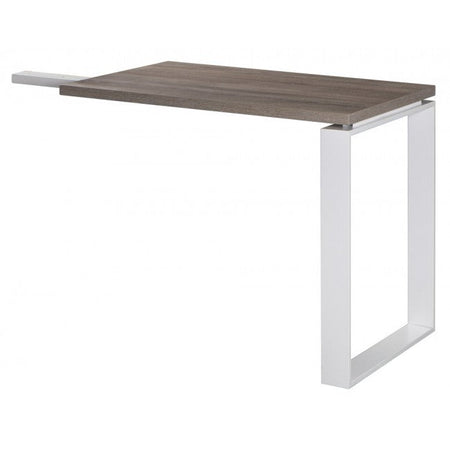 Scrivania elegante in legno con piedi in Acciaio da ufficio e stanzetta porta pc "Made in Italy"