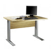 Scrivania da ufficio professionale altezza regolabile Rovere Bordeaux Made in Italy
