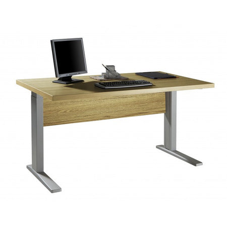 Scrivania da ufficio professionale altezza regolabile Rovere Bordeaux "Made in Italy"