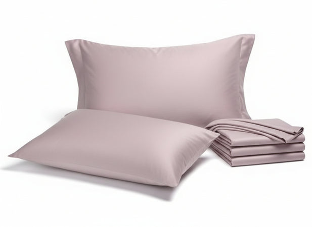 Caleffi - Completo-lenzuola Raso Tinta Unita Matrimoniale Rosa