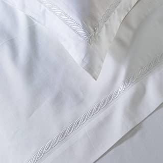 Caleffi - Completo-lenzuola Treccia Tinta Unita Matrimoniale Bianco