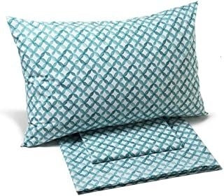 Caleffi 19656, Cotone Phoenix Completo Lenzuola per Matrimoniale Letto, Acqua
