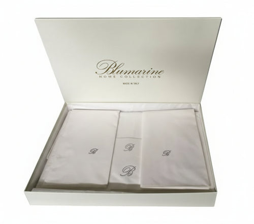 Completo Lenzuola Matrimoniale (2 piazze) con Strass in Cristalli Originale Swarovski® - Articolo Blu Valentina Variante Burro - Blumarine