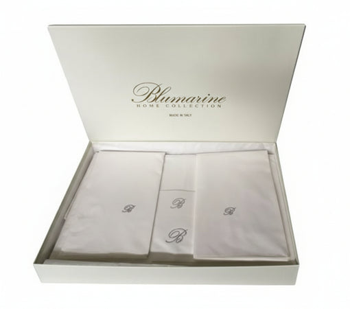 Completo Lenzuola Matrimoniale (2 piazze) con Strass in Cristalli Originale Swarovski® - Articolo Blu Valentina Variante Burro - Blumarine