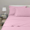 Completo lenzuola singolo di flanella tinta unita Caleffi colore rosa