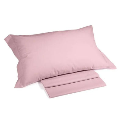 Completo lenzuola matrimoniale Caleffi tinta unita colore rosa