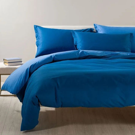 Completo copripiumino matrimoniale Caleffi art.Bicolor colore blu