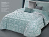 Trapunta matrimoniale art.Firenze colore tiffany Mon Amour imbottitura in fibra poliestere anallergica da gr.350 Sopra tessuto: PL sotto tessuto: cotone 100%
