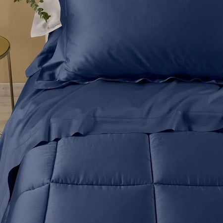 Trapunta matrimoniale invernale Caleffi art.Raso colore blu