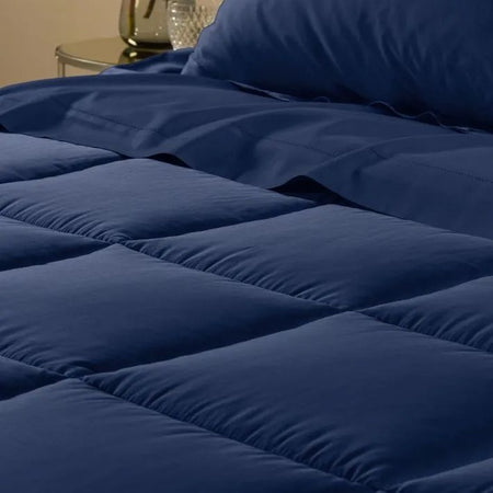 Trapunta matrimoniale invernale Caleffi art.Raso colore blu