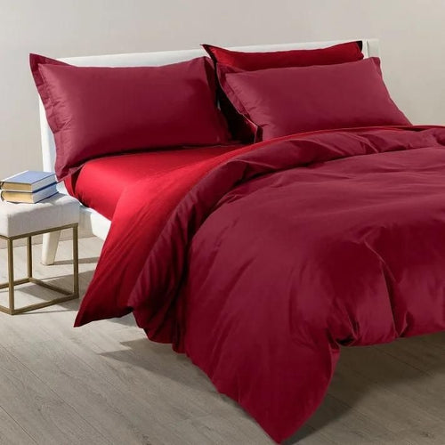 Completo copripiumino singolo Caleffi art.Bicolor colore bordeaux
