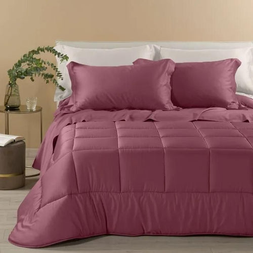 Trapunta matrimoniale invernale Caleffi art.Raso colore mauve