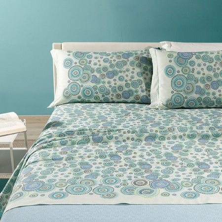 Completo lenzuola matrimoniale Caleffi art.Dea colore azzurro