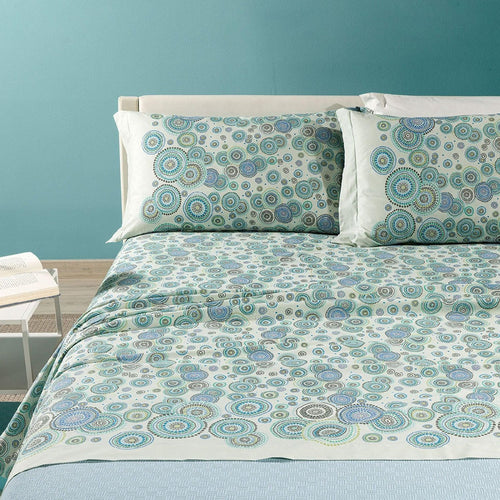 Completo lenzuola matrimoniale Caleffi art.Dea colore azzurro