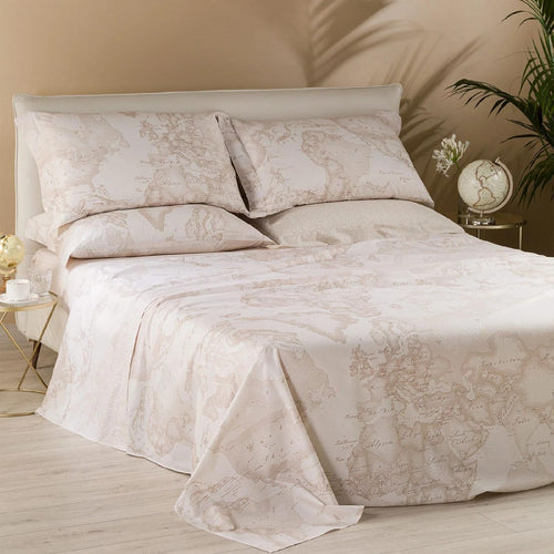 Completo lenzuola copriletto matrimoniale Alviero Martini 1 classe art.Geo white