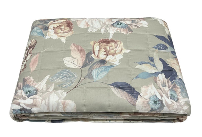 Copriletto trapuntato matrimoniale Gabel art.Peony colore greige