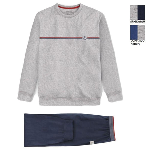 Jamas Pigiama Uomo Cotone Leggero Maniche Lunghe EJ2030 S40 - Passarelli Biancheria