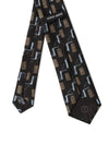 GIORGIO ARMANI Cravatta nera in seta Giorgio Armani da uomo