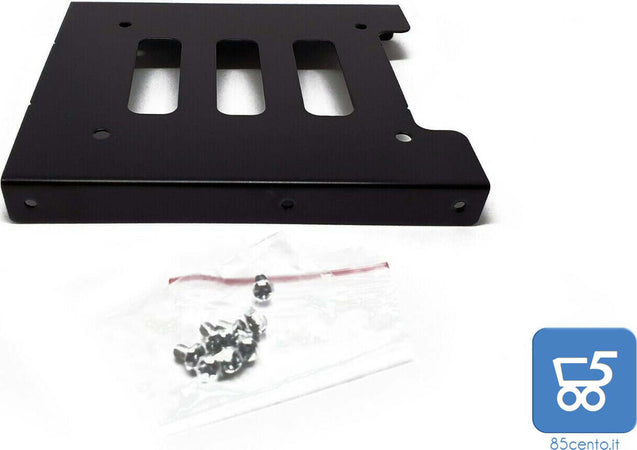 SSD Adattatore supporto in metallo HDD interno PC Computer da 2,5" A 3,5" - Universale completo di viti