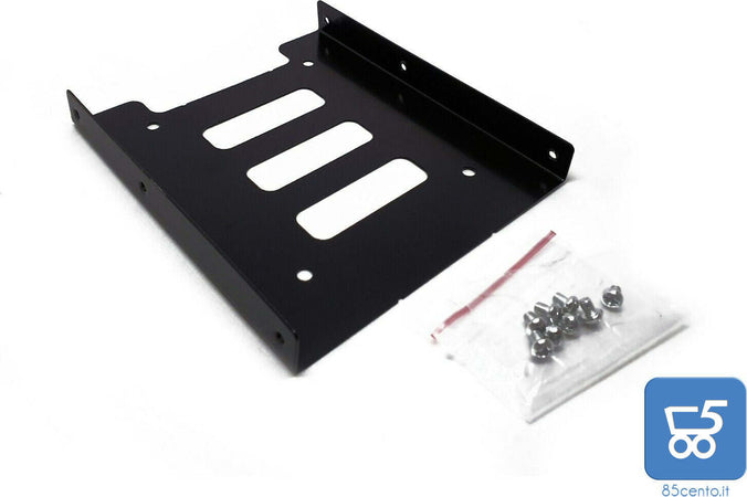 SSD Adattatore supporto in metallo HDD interno PC Computer da 2,5" A 3,5" - Universale completo di viti