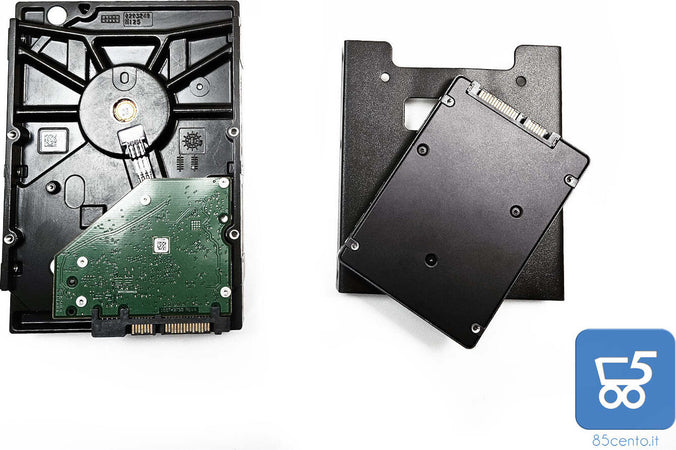 SSD Adattatore supporto in metallo HDD interno PC Computer da 2,5" A 3,5" - Universale completo di viti