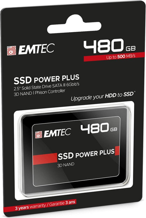 SSD STATO SOLIDO 2,5 480GB EMTEC SATA III 3D NAND 520Mbps
