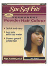 STA-SOF-FRO PERMANENT POWDER HAIR COLOUR NO AMMONIA JET BLACK 6G PER CAPELLI