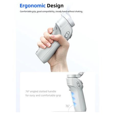 Stabilizzatore Video Smartphone Cellulare Gimbal A 3 Assi Con Luce Bluetooth App