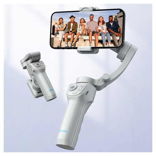 Stabilizzatore Video Smartphone Cellulare Gimbal A 3 Assi Con Luce Bluetooth App