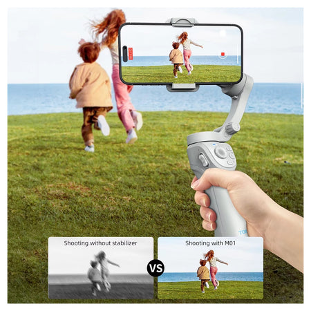 Stabilizzatore Video Smartphone Cellulare Gimbal A 3 Assi Con Luce Bluetooth App