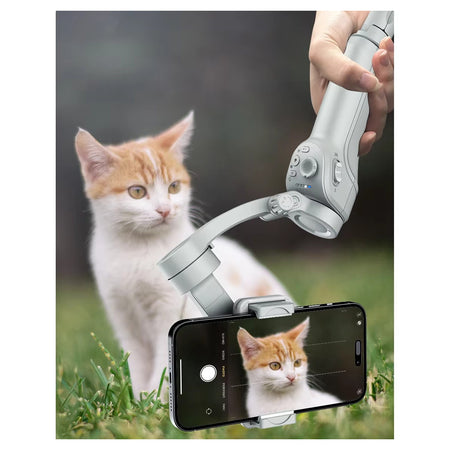 Stabilizzatore Video Smartphone Cellulare Gimbal A 3 Assi Con Luce Bluetooth App