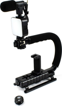 Stabilizzatore Base Impugnatura U/c Q-zj010 Fotocamera Smartphone Microfono Luce Led Elettronica/Cellulari e accessori/Accessori/Accessori per foto e video/Gimbal e stabilizzatori portatili Trade Shop italia - Napoli, Commerciovirtuoso.it
