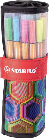 Stabilo Point 88 Rollerset 25 Colori Penne Stabilo Pennarelli Fineliner Colori Assortiti Arty Edition Penne Colorate Tratto 0.4 Mm per Tratto Di Precisione