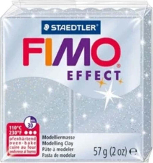 STAEDTLER---FIMO-EFFECT---PASTA-MODELLABILE-SINTETICA-57gr---COLORE-ARGENTO-GLITTERATO-812