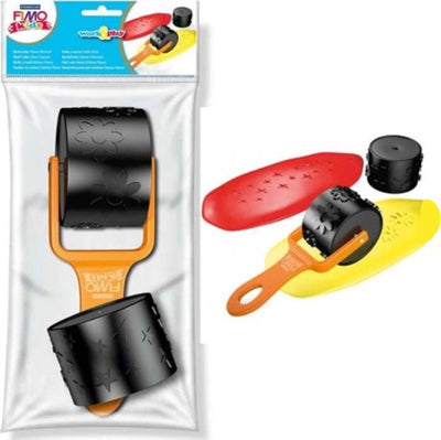 STAEDTLER---FIMO-KIDS---WORK&PLAY-2-PEZZI---RULLO-STELLE-E-FIORI