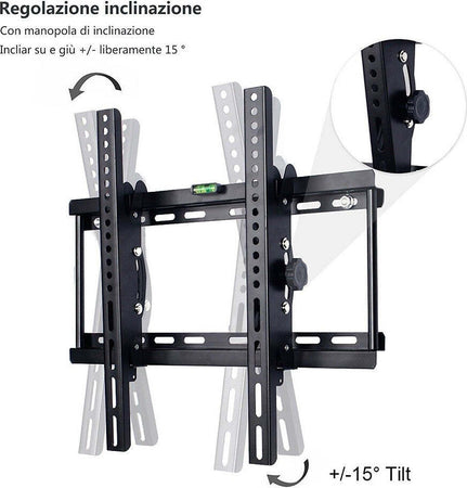 Staffa Porta Tv A Muro Parete Supporto Da 30? A 65? Fino A 80kg Livella Li-t011 Elettronica/Home Cinema TV e video/Accessori/Supporti e mobili TV/Supporti da parete e da soffitto Trade Shop italia - Napoli, Commerciovirtuoso.it
