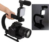 Staffa stabbilizzatrice stabilizzatore per fotocamera con impugnatura per azione video con microfono e luce led Elettronica/Foto e videocamere/Accessori/Accessori fotocamera digitale/Impugnature TradeKard - Acerra, Commerciovirtuoso.it