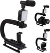 Staffa stabbilizzatrice stabilizzatore per fotocamera con impugnatura per azione video con microfono e luce led Elettronica/Foto e videocamere/Accessori/Accessori fotocamera digitale/Impugnature TradeKard - Acerra, Commerciovirtuoso.it