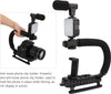 Staffa stabbilizzatrice stabilizzatore per fotocamera con impugnatura per azione video con microfono e luce led Elettronica/Foto e videocamere/Accessori/Accessori fotocamera digitale/Impugnature TradeKard - Acerra, Commerciovirtuoso.it