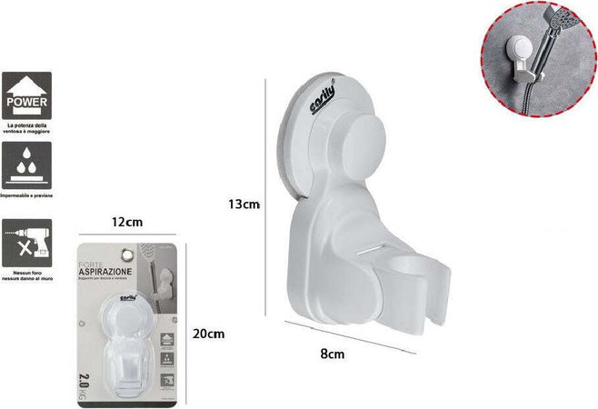Staffa Supporto Parete A Ventosa Per Braccetto Doccetta Soffione Doccia 59539 Casa, arredamento e bricolage > Accessori Bagno > Accessori Doccia Trade Shop italia - Napoli, Commerciovirtuoso.it