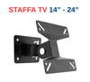 Supporto a parete singolo snodo 180° per TV 14-24