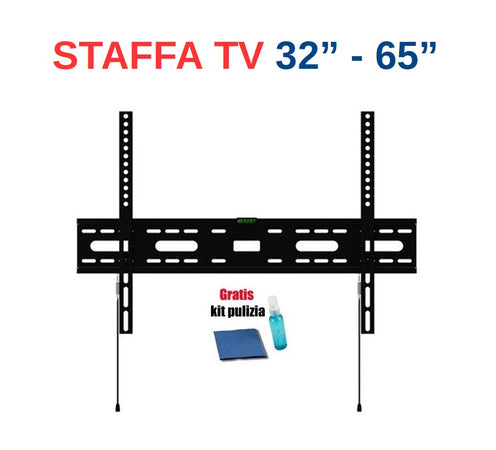Supporto a parete per TV 32"-65" + Kit pulizia TV