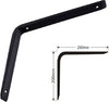 Staffe-Angolari-2pz-Supporto-Staffa-Angolare-Reggimensole-250-X-200-X-30-Mm-Nero