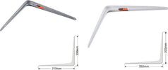 Staffe Angolari 2pz Supporto Staffa Angolare Reggimensole 300x350mm Bianco Grigio Casa, arredamento e bricolage > Arredamento > Reggimensola Trade Shop italia - Napoli, Commerciovirtuoso.it