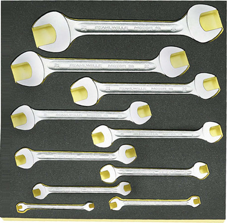 Stahlwille---ASSORTIMENTO-DI-10-CHIAVI-FISSE-A-DUE-BOCCHE