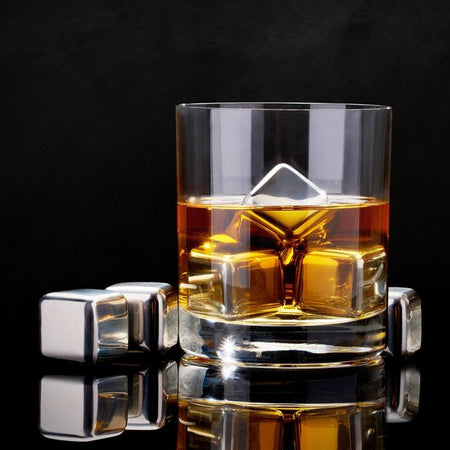 Cubetti in acciaio inox per cocktail set da 4