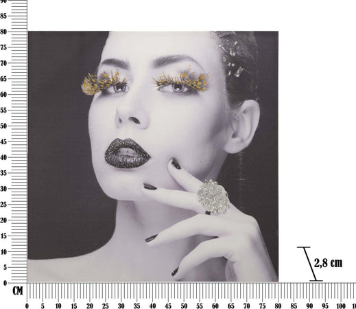 Stampa Su Tela Con Applicazioni Lady Dark Cm 80X2,8X80 Casa e cucina/Decorazioni per interni/Arte/Poster e stampe Led Mall Home - Napoli, Commerciovirtuoso.it