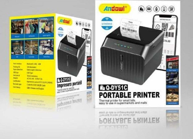 Stampante Termica Portatile Wireless Per Ricevute Fatture Bluetooth Usb Q-dy51c Commercio Industria e Scienza/Forniture per imballaggio e spedizione/Etichette ed etichettatrici/Etichettatrici/Stampanti etichette termiche fisse Trade Shop italia - Napoli, Commerciovirtuoso.it