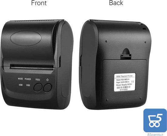 Stampante Termica Portatile Bisofice POS-5802LN 58 mm Bluetooth/USB per Ricevute, Scontrini & Ticket – Batteria 1500 mAh, ESC/POS, 203 dpi