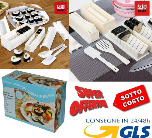 STAMPI-PER-SUSHI-KIT-10-PEZZI-GIAPPONESE-SET-COMPLETO-SUSHI-MAKER-INVOLTINI